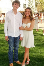 Chic Strapless Keyhole Satin Sleeveless Backless Short Homecoming Dress