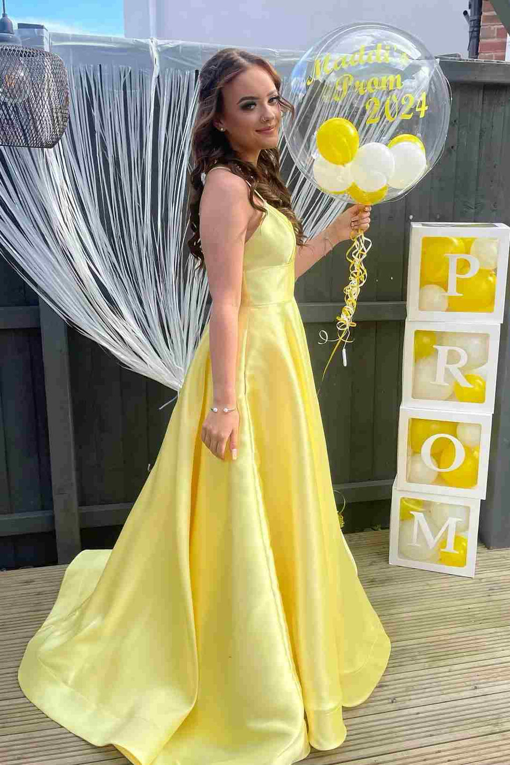 Vintage Strapless A-Line Pleated Satin Long Prom Dress Evening Dress cc5624 main image 0