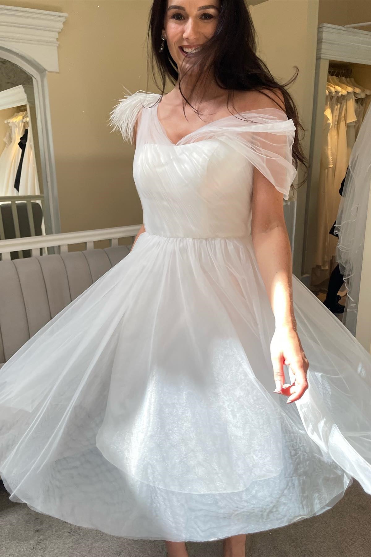 Asymmetrical Tulle A-Line Hen Party Dress