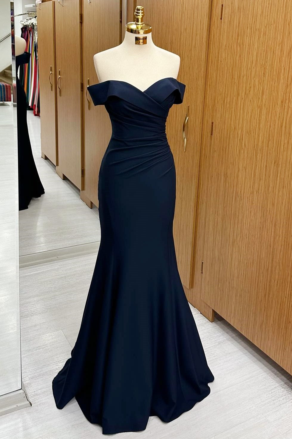 Hot Pink Scoop Neck Lace-Up Trumpet Long Formal Dress