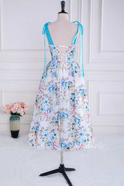 Floral Embroidery Sweetheart Lace-Up A-Line Prom Dress