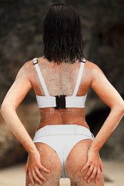 Sports Style Green Buckle Swimsuit