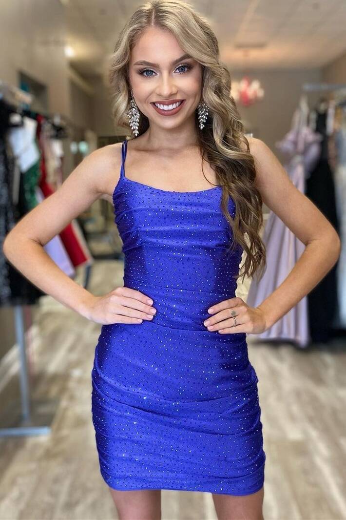 Sparkles Tight Royal Blue Short Homecoming Dress – Modsele