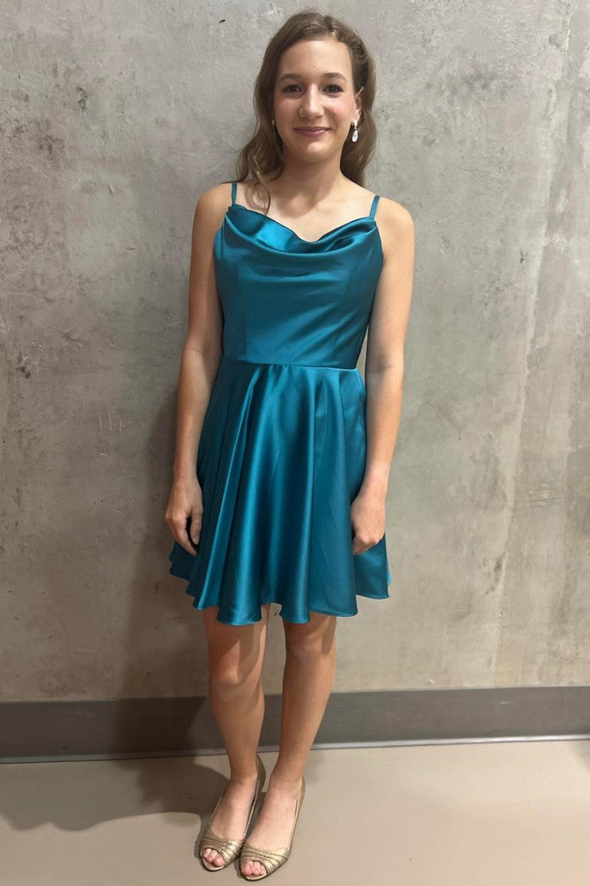 neon teal dress Teal/Neon Yellow Color Block Satin Mini Dress Aquarius Brand