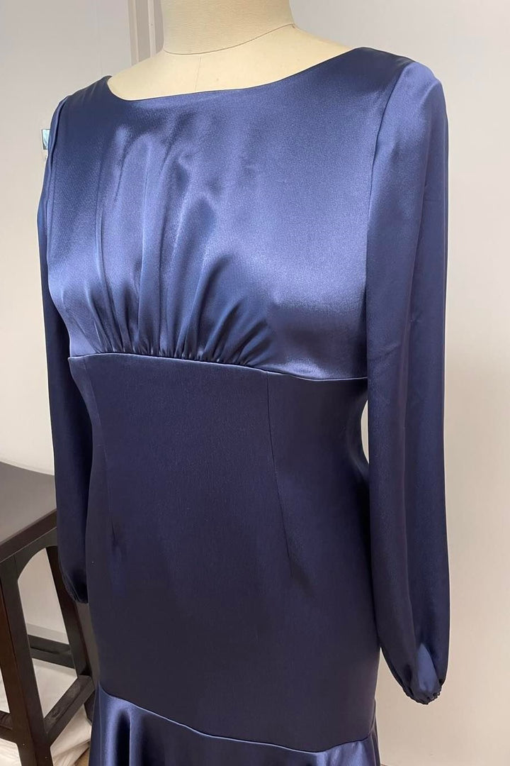Regency Satin Mermaid Long Sleeves Mother of the Bride Dress