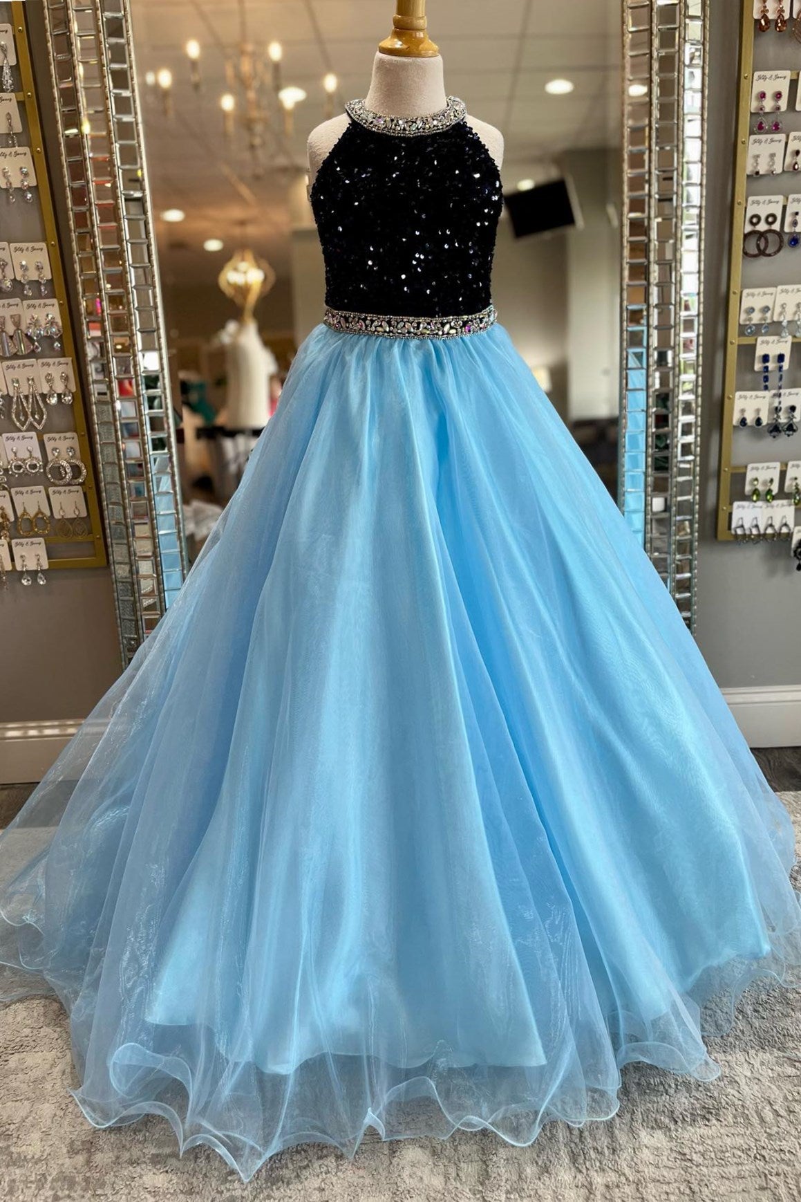 navy blue dress for baby girl New Style Prom Dress A Line, Pageant Dress, Evening Dress, Dance Dresses,  Graduation School Party Gown main image 0