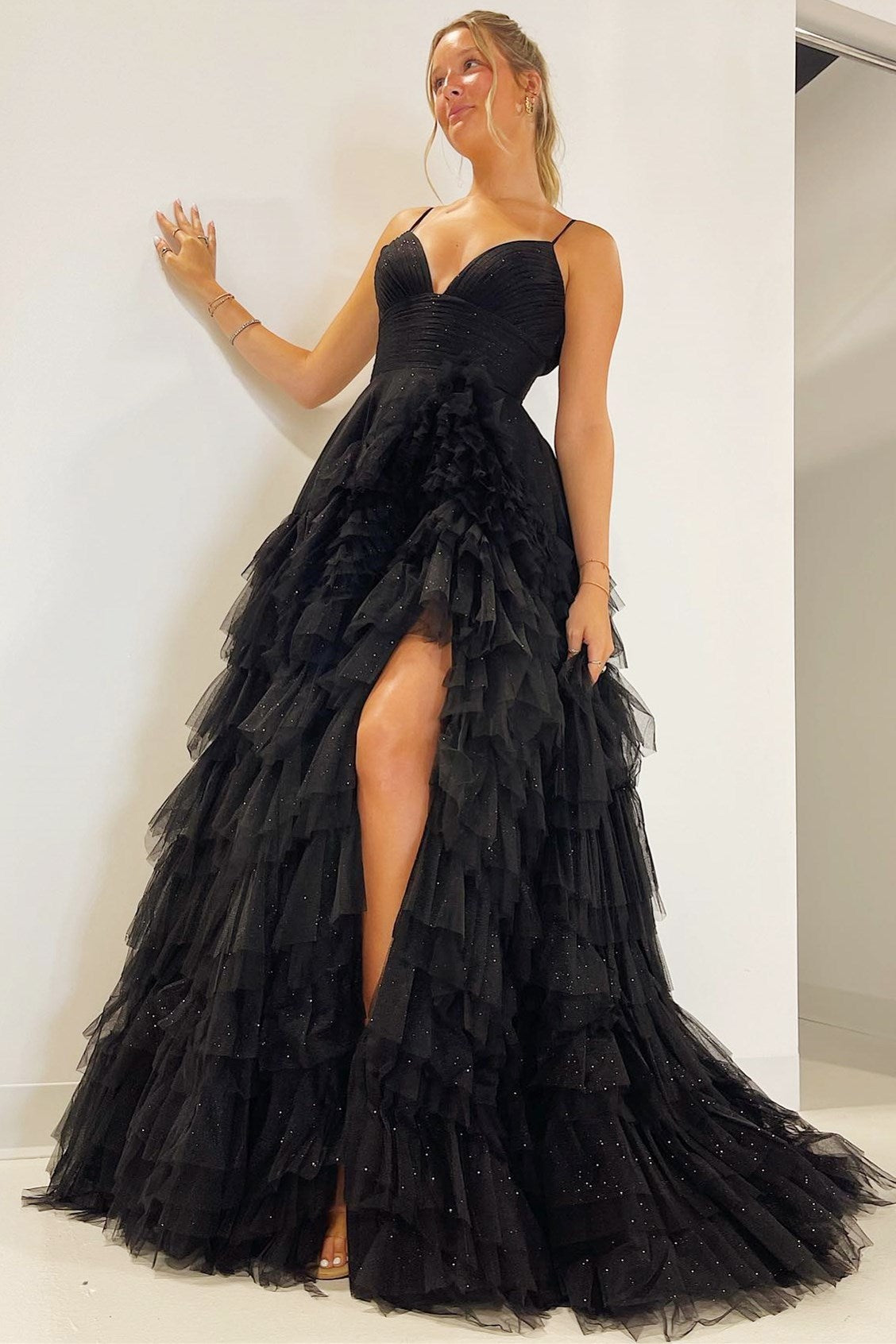 Empire Waist Tiered Gown