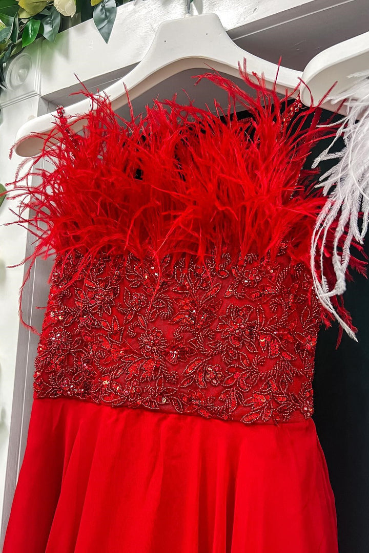 Pink Beaded Spaghetti Strap A-Line Girl Pageant Dress