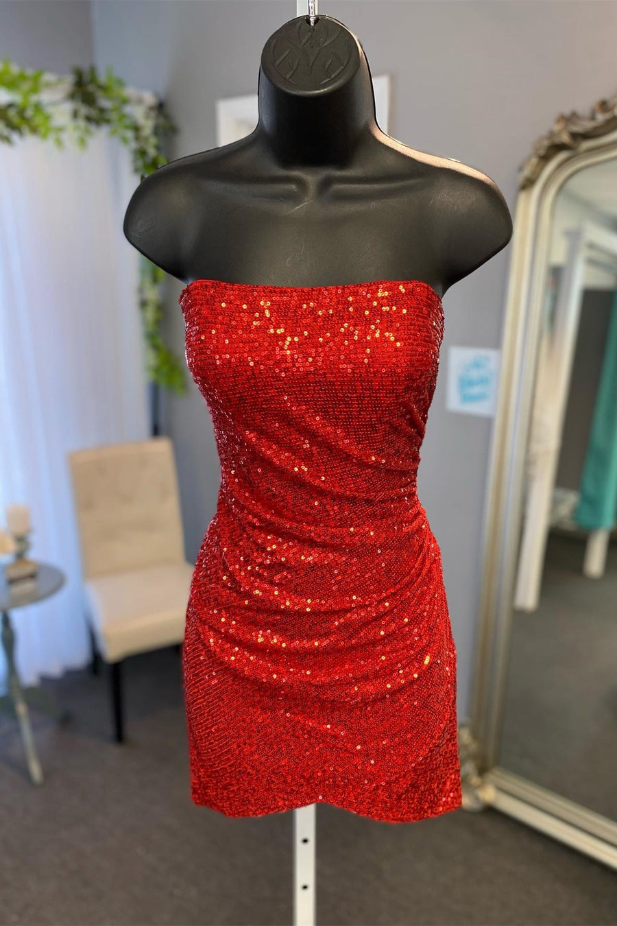 Gold Sequin Strapless Short Homecoming Dress Modsele Gold Sequin Strapless Short Homecoming Dress Modsele
