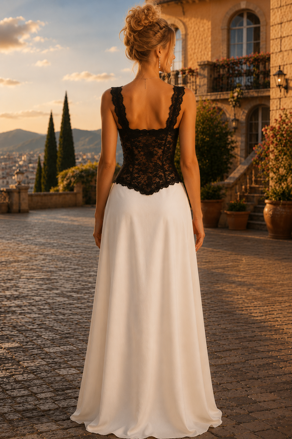 Elegant A-Line Straps Sweetheart Top Lace Prom Summer Dress