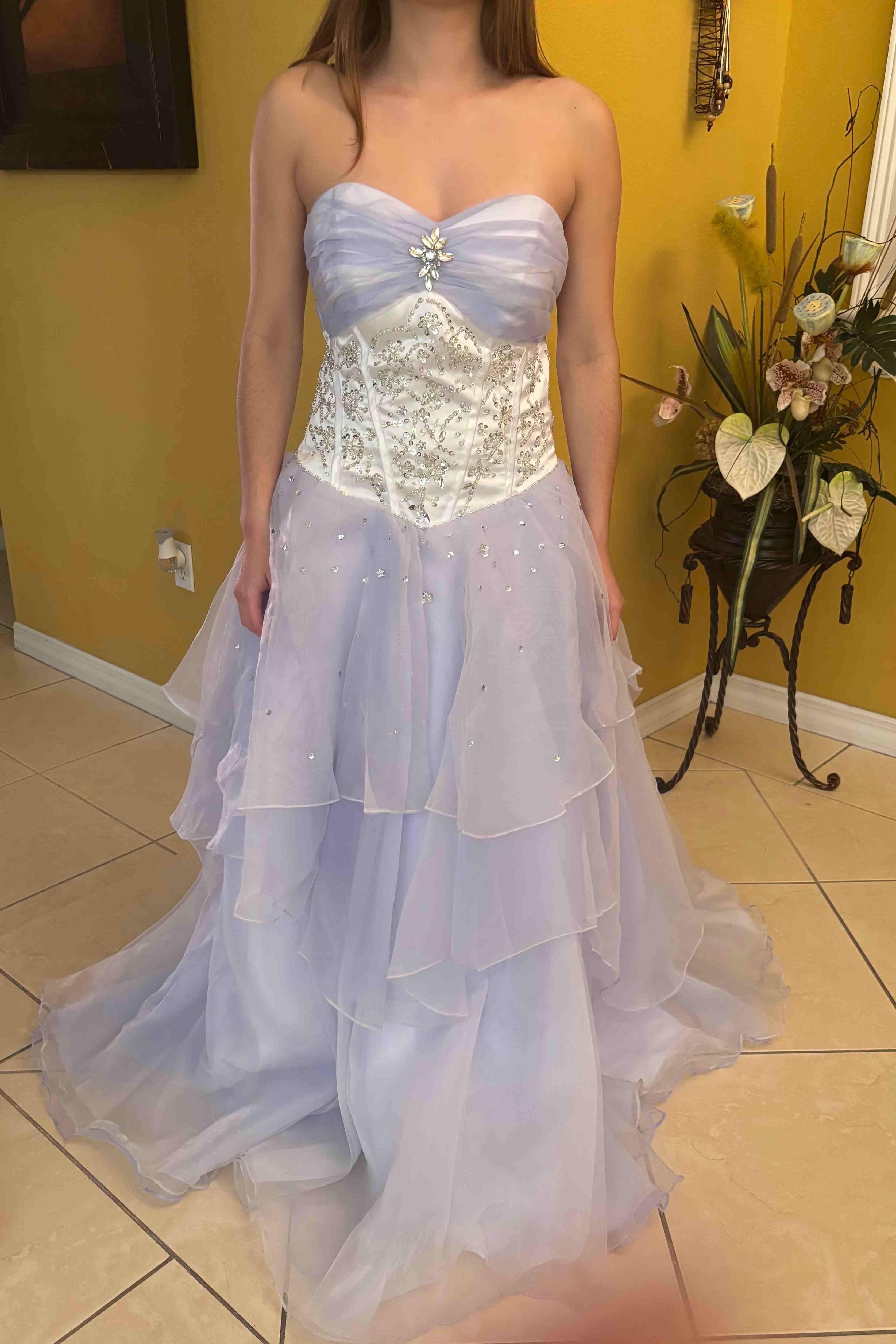 Vintage A-Line Strapless Empire-Waist Beads Princess Long Prom Dress