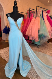 Asymmetrical Hot Pink Off-the-Shoulder Bead-Trimmed Long Prom Gown