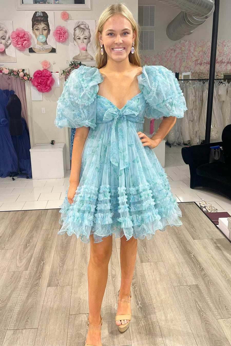 aqua chiffon dress boohoo Women's Plus Chiffon Strappy Ruffle Maxi Dress in Aqua