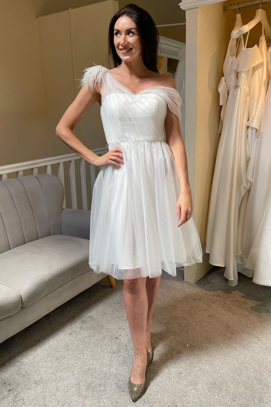 Asymmetrical Tulle A-Line Hen Party Dress Modsele Asymmetrical Tulle A-Line Hen Party Dress Modsele