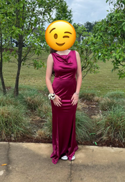 Chic Cowl Neck Mermaid Satin Sleeveless Long Prom Evening Formal Dress