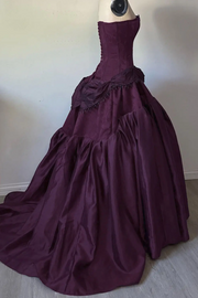 Classy A-Line Strapless Ruched Empire-Waist Sleeveless Long Prom Dress