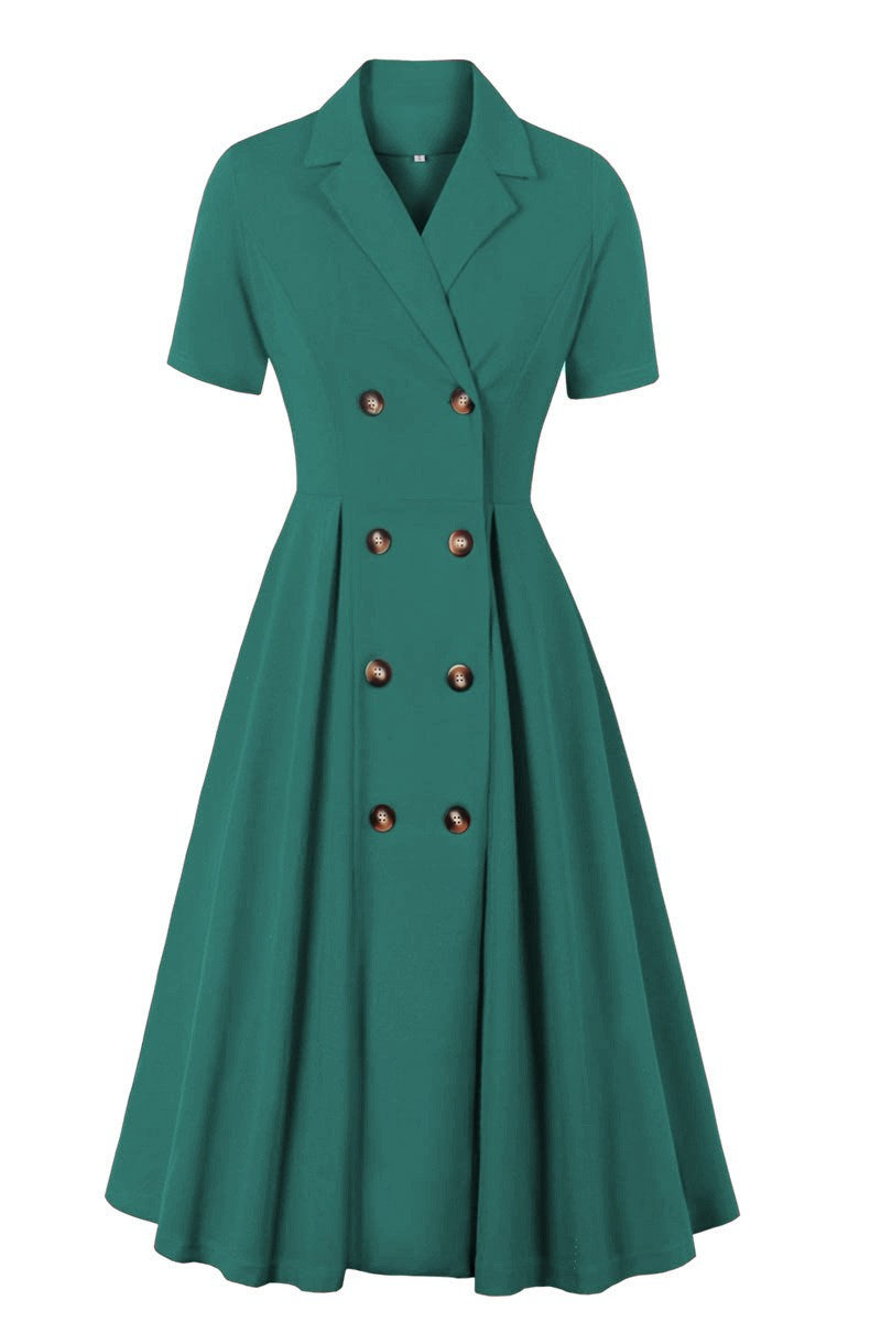 Plus Size Audrey Hepburn's Style Surplice Short Sleeve Midi Dress Modsele Plus Size Audrey Hepburn's Style Surplice Short Sleeve Midi Dress Modsele
