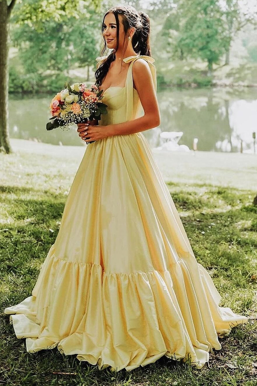 Red Sweetheart Bow Strap A-Line Long Prom Dress Modsele Red Sweetheart Bow Strap A-Line Long Prom Dress Modsele
