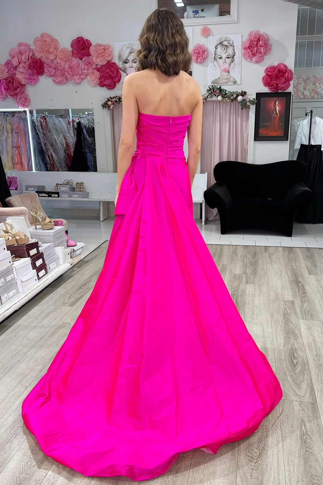 Multi-Colored Slub Satin Peplum Dress Design by Advait at Pernia's Pop Up  Shop 2024