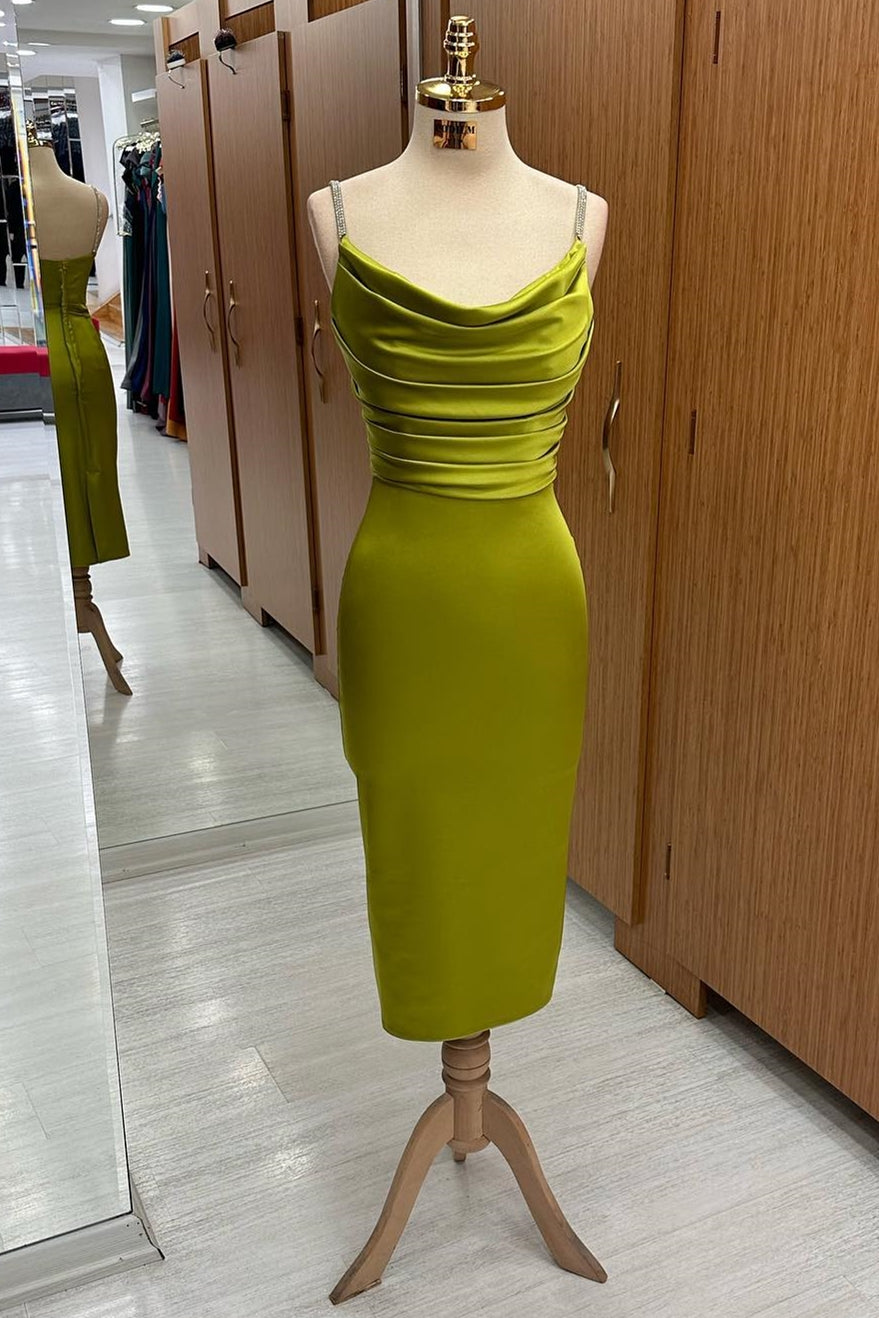 black bodycon sweater dress Cascina Twist Midi Dress | Olive Green main image 0