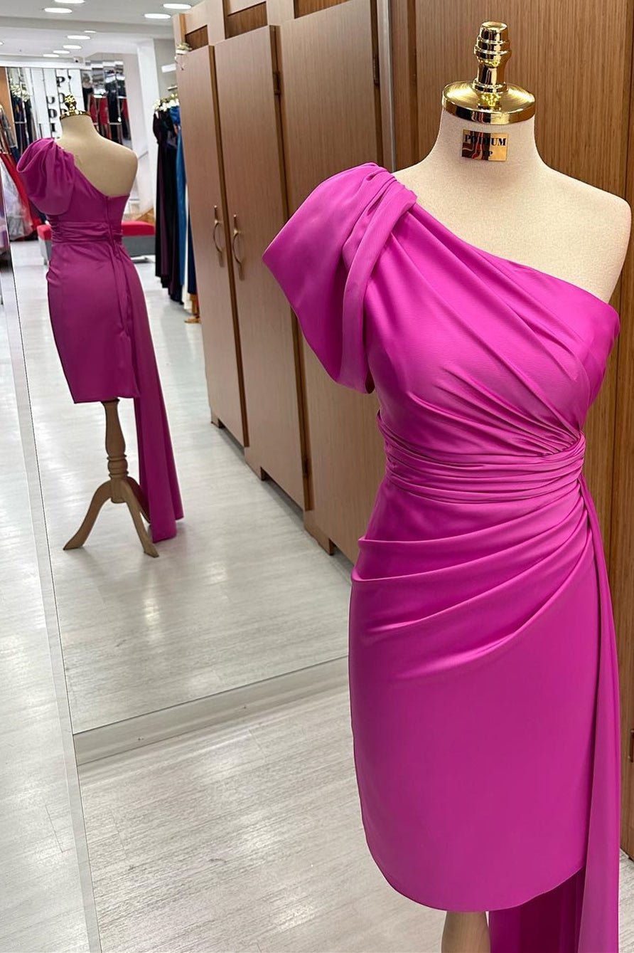 strapless open back dress Romantic Garden One Shoulder Asymmetrical Maxi Dress main image 1