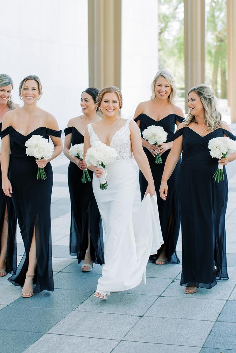 sachin and babi light blue dress Black Chiffon Infinity Dress, Multiway Bridesmaid Gown, Wedding Guest Outfit main image 0