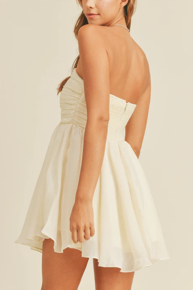 A-Line Strapless Empire-Waist Sleeveless Short Party Homecoming Dress Modsele A-Line Strapless Empire-Waist Sleeveless Short Party Homecoming Dress Modsele