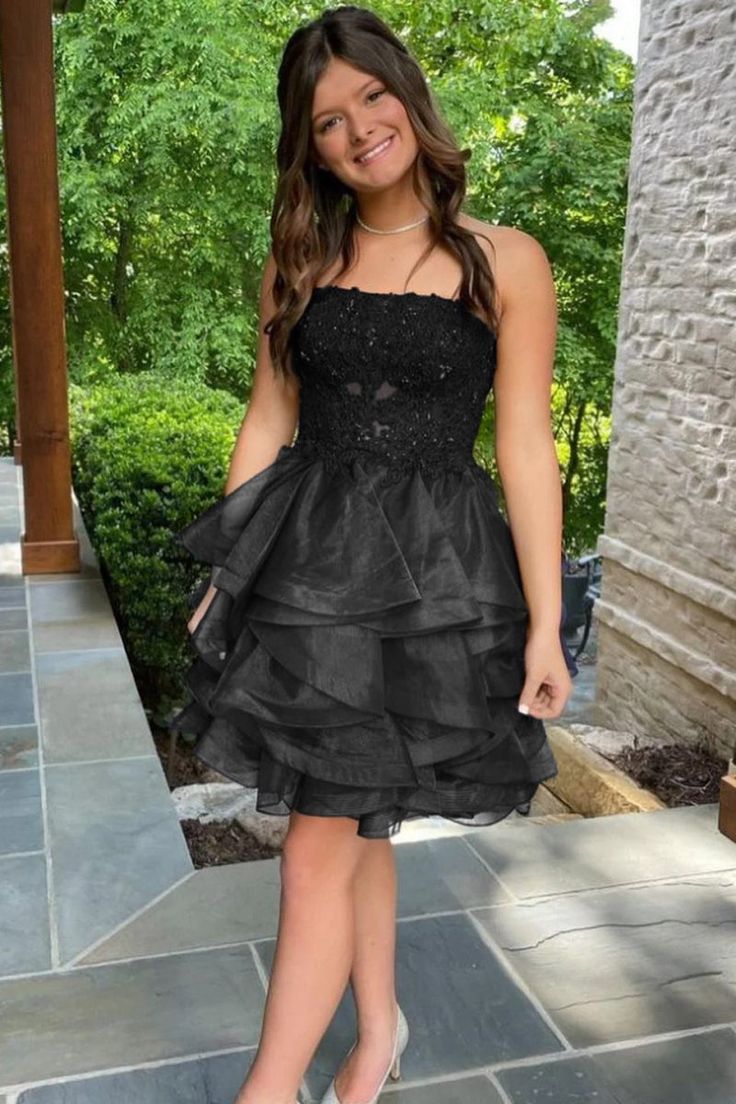 Strapless Empire-Waist A-Line Ruffles Sleeveless Short Homecoming Dres Modsele Strapless Empire-Waist A-Line Ruffles Sleeveless Short Homecoming Dres Modsele