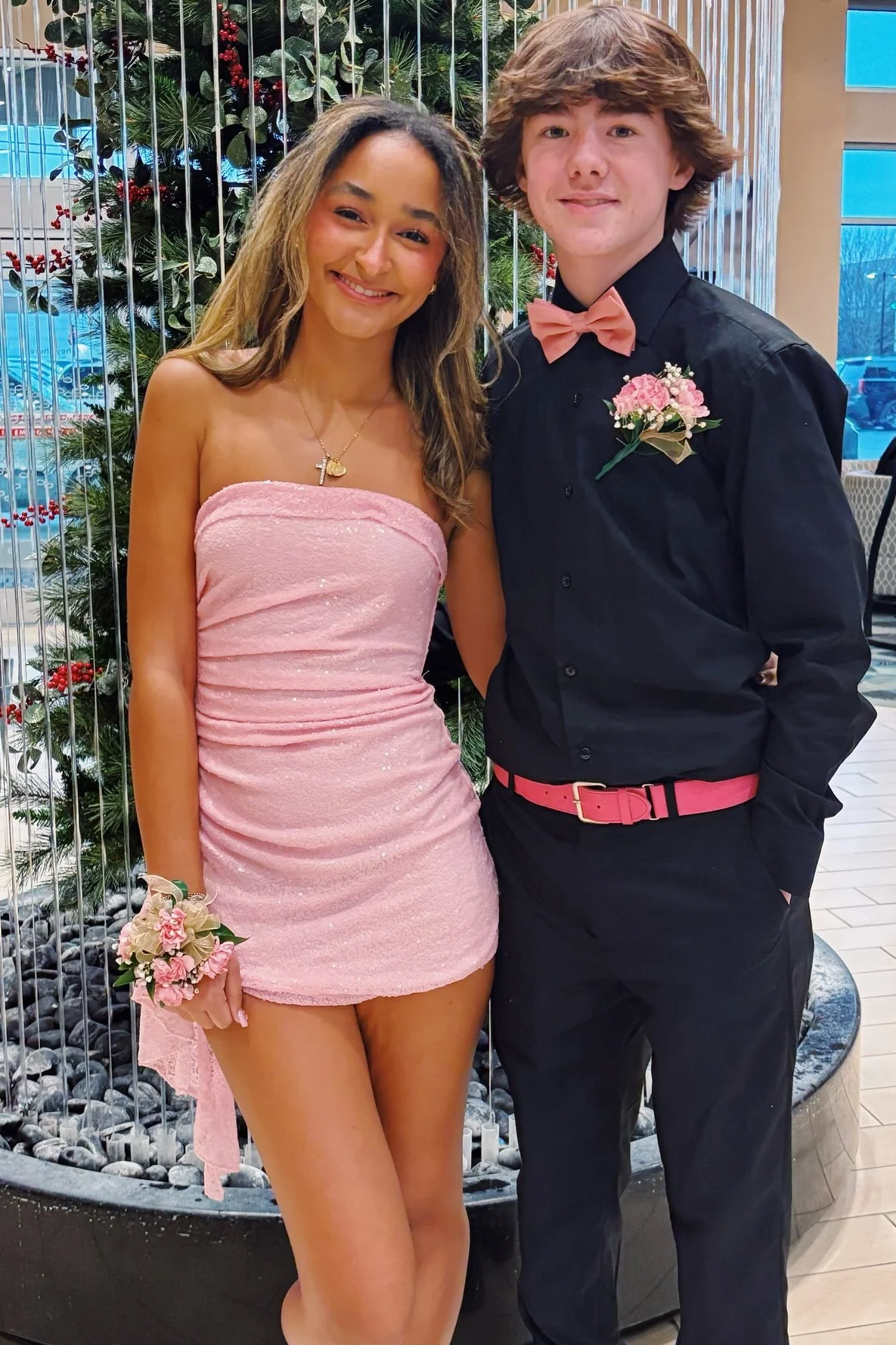 Pink Strapless Glitter Pleats Sleeveless Mini Party Homecoming Dress