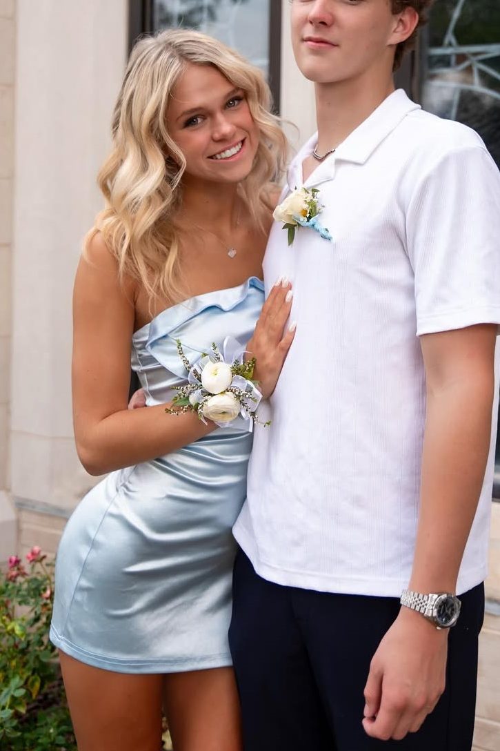 Blue Cute Strapless Ruffles Satin Pleats Mini Party Homecoming Dress