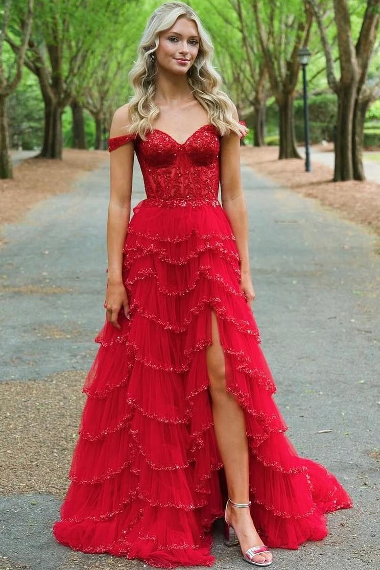 strapless open back dress Primrose Red Satin Off the Shoulder Mini Dress main image 1