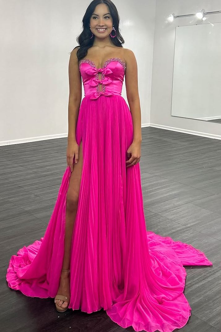 sachin and babi light blue dress Strapless Ruffled Chiffon A-line Gown by Ladivine CZ0027 – ABC Fashion main image 1