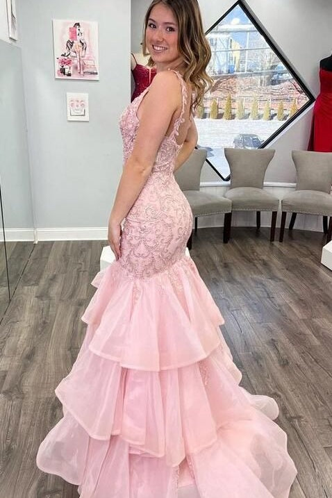 pink trumpet dress Trumpet Mermaid Candy Pink Prom Dresses - Long & Short Prom Gowns
