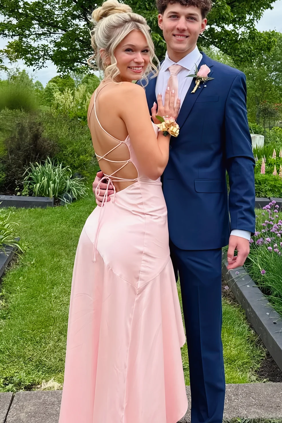 cowl neck prom dresses Dancing Queen 4474 - Long A-line Dress