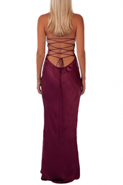 Sheath Lace-Up Spaghetti Straps V-Neck with Sequins Prom Party Dress