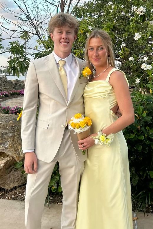 Yellow Satin Double Straps Pleats Sleeveless Long Prom Party Dress