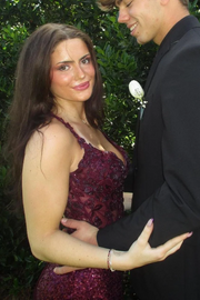 Stunning Grape V-Neck Appliques Sequins Mermaid Long Prom Dress