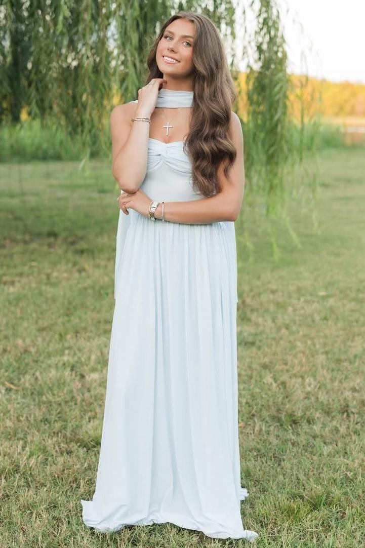 Elegant A-Line Strapless Pleated Sweetheart Empire-Waist Formal Prom Dress