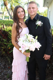 Pink Strapless Ruffles Sleeveless Pleats Long Formal Prom Dress with Slit