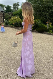 Spaghetti Straps A-Line Appliques Sleeveless Long Prom Formal Dress