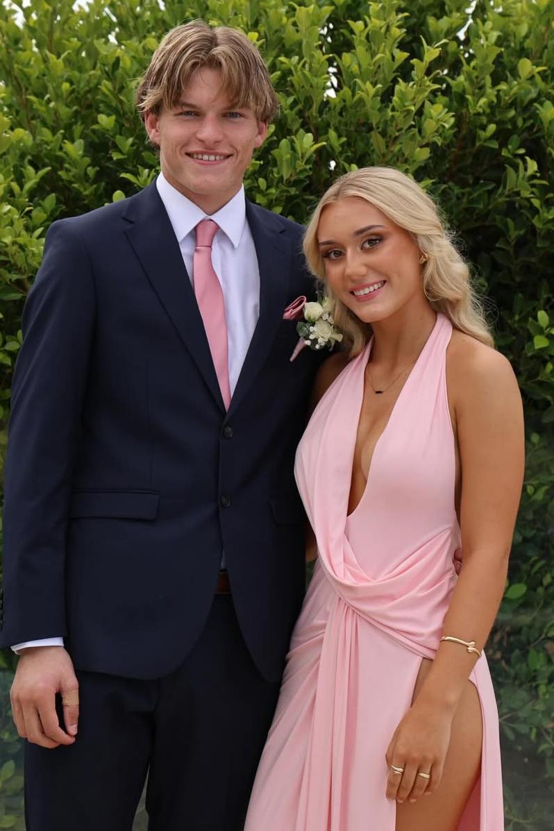 Halter V-Neck Pleats Sleeveless Pink Long Prom Dress with High Slit