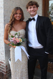 Strapless Sweetheart Sleeveless Appliques Lace Long Prom Dress