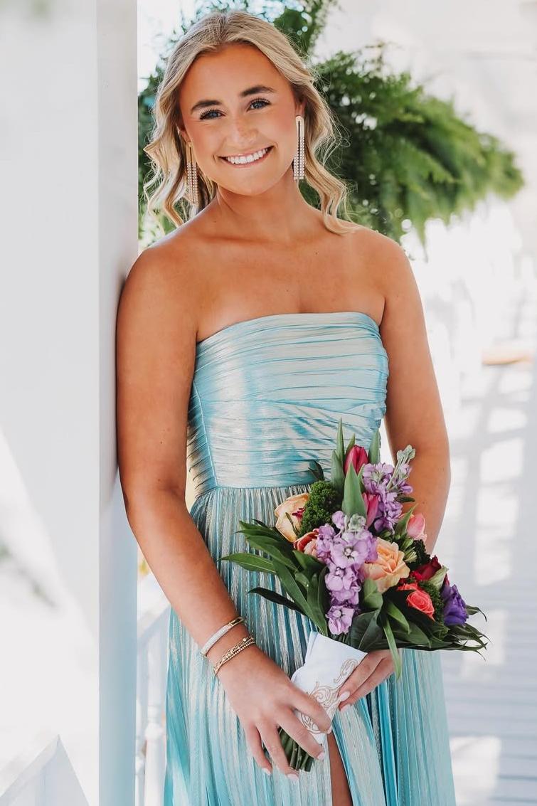 Blue Metallic Strapless A-Line Empire-Waist Pleated Prom Dress with Slit