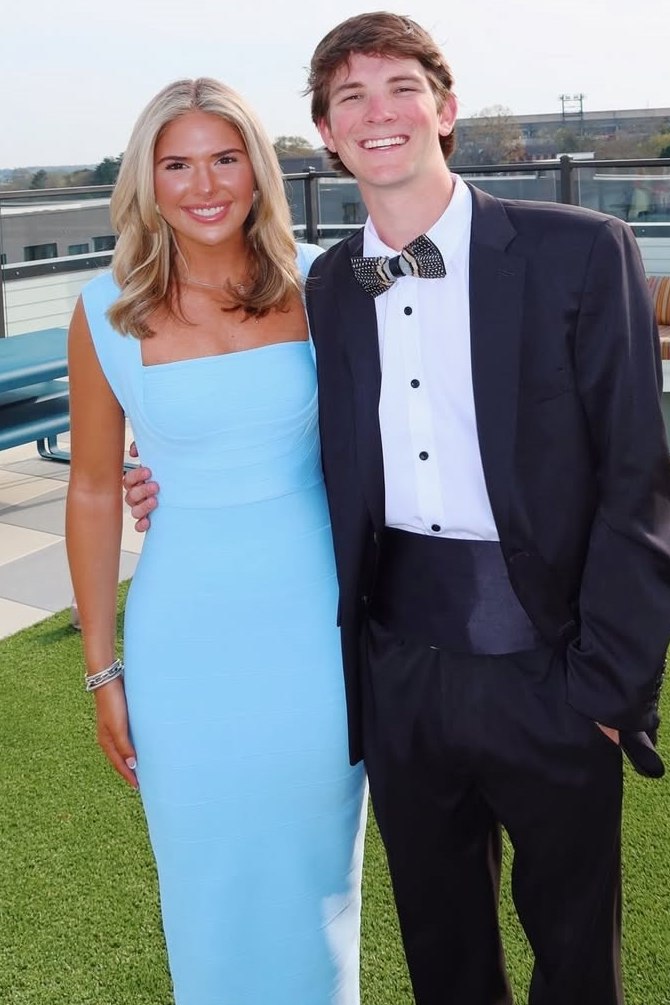 Chic Blue Double Straps Square Neck Satin Formal Prom Dress