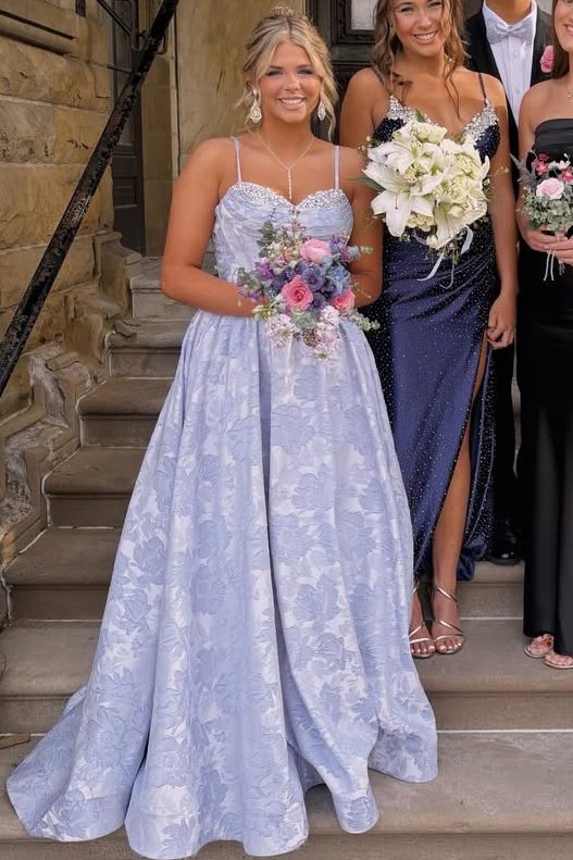 strapless open back dress White Jersey Beaded Sheer Sleeves Slits Customized Prom Gown main image 0
