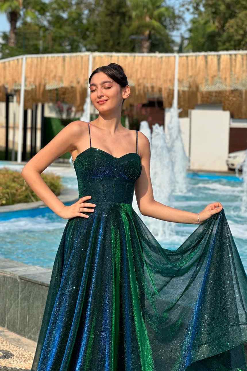 A-Line Spaghetti Straps Sweetheart Empire-Waist Long Formal Prom Dress Modsele A-Line Spaghetti Straps Sweetheart Empire-Waist Long Formal Prom Dress Modsele