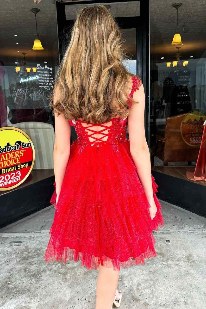 A-Line Empire-Waist V-Neck Sleeveless Appliques Short Homecoming Dress Modsele A-Line Empire-Waist V-Neck Sleeveless Appliques Short Homecoming Dress Modsele