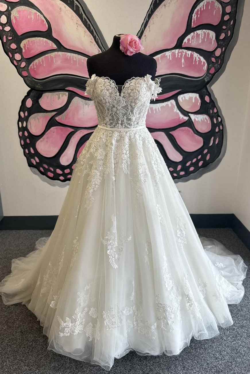 A-Line Strapless Sweetheart Empire-Waist Sleeveless Bohemian Wedding Dress