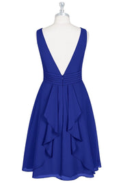 Royal Blue V-Neck Backless A-Line Short Bridesmaid Dress Modsele Royal Blue V-Neck Backless A-Line Short Bridesmaid Dress Modsele