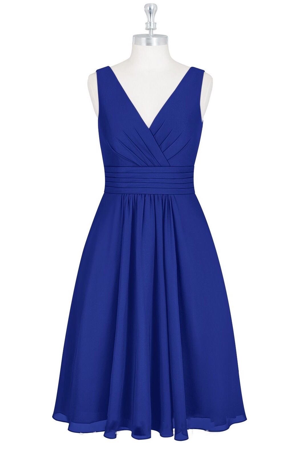 Royal Blue V-Neck Backless A-Line Short Bridesmaid Dress Modsele Royal Blue V-Neck Backless A-Line Short Bridesmaid Dress Modsele